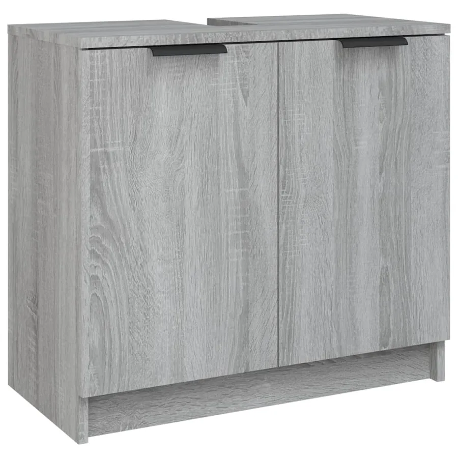 Ensemble d'armoires de salle de bain 4 pcs sonoma gris - 8