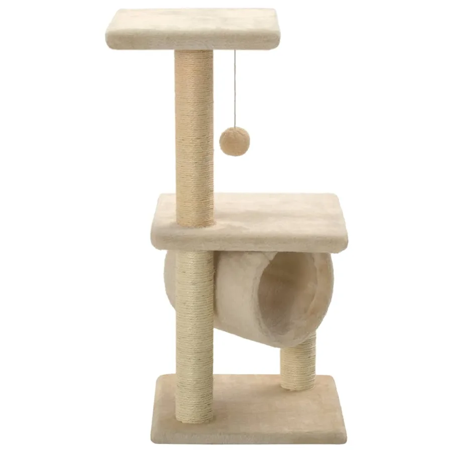 Arbre à chat avec griffoirs en sisal 65 cm Beige - 3