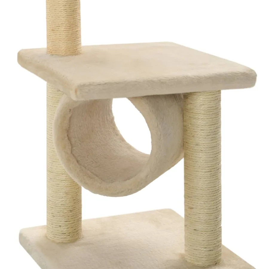 Arbre à chat avec griffoirs en sisal 65 cm Beige - 5