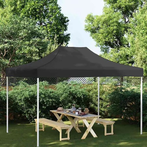 Toit de tente de réception 4,5x3 m Noir 270 g/m²