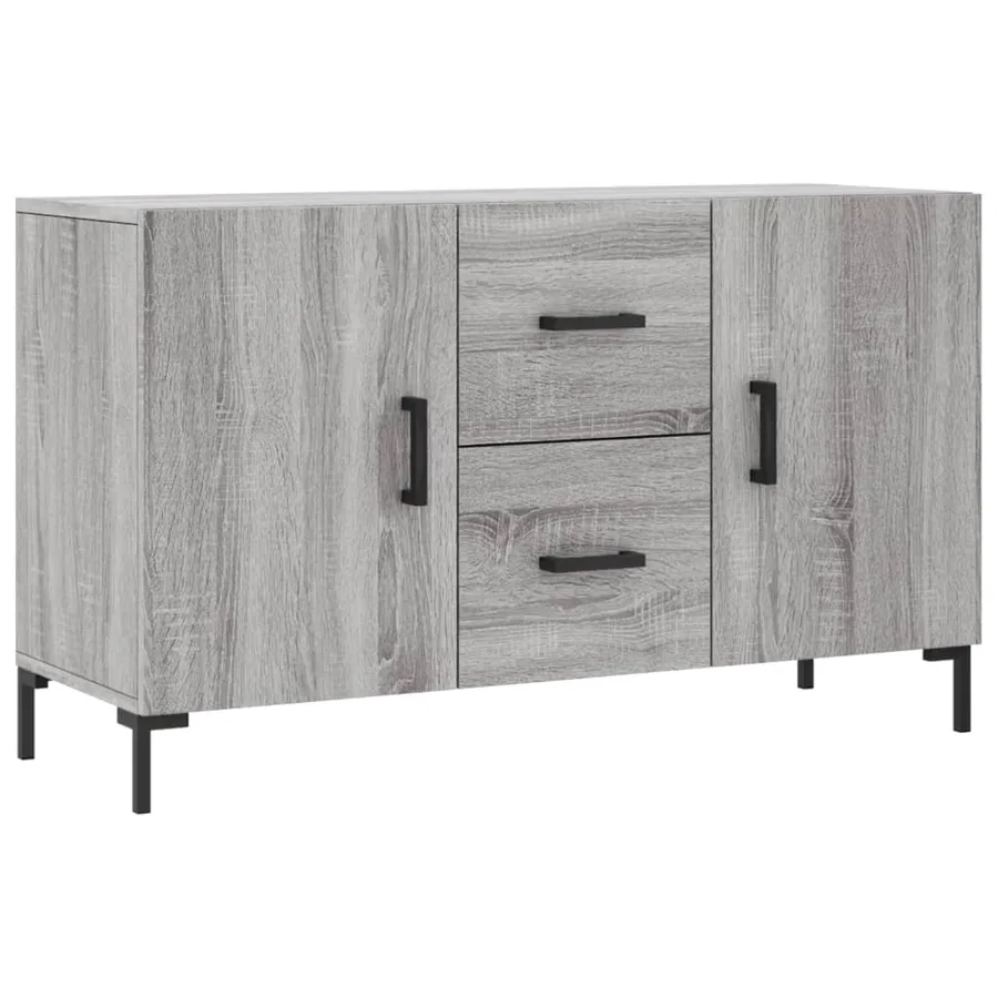 Buffet sonoma gris 100x36x60 cm bois d'ingénierie - 2