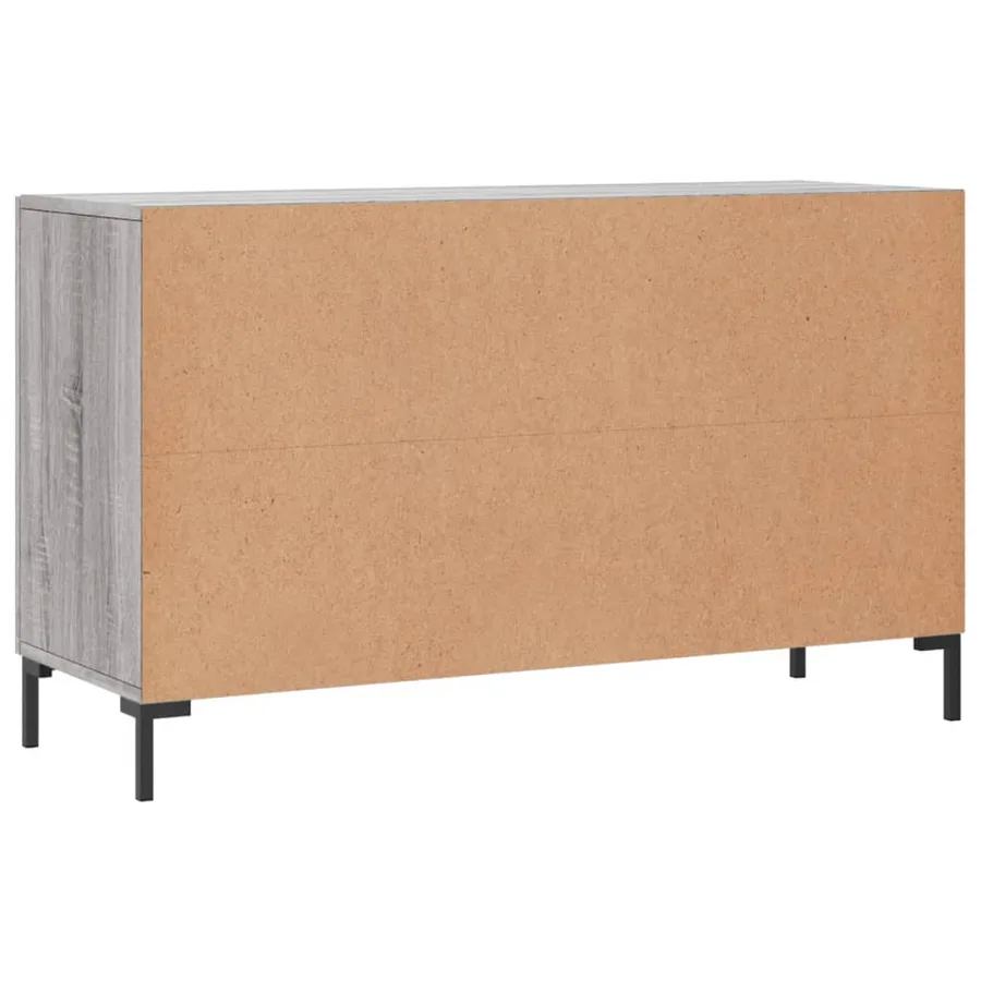 Buffet sonoma gris 100x36x60 cm bois d'ingénierie - 8