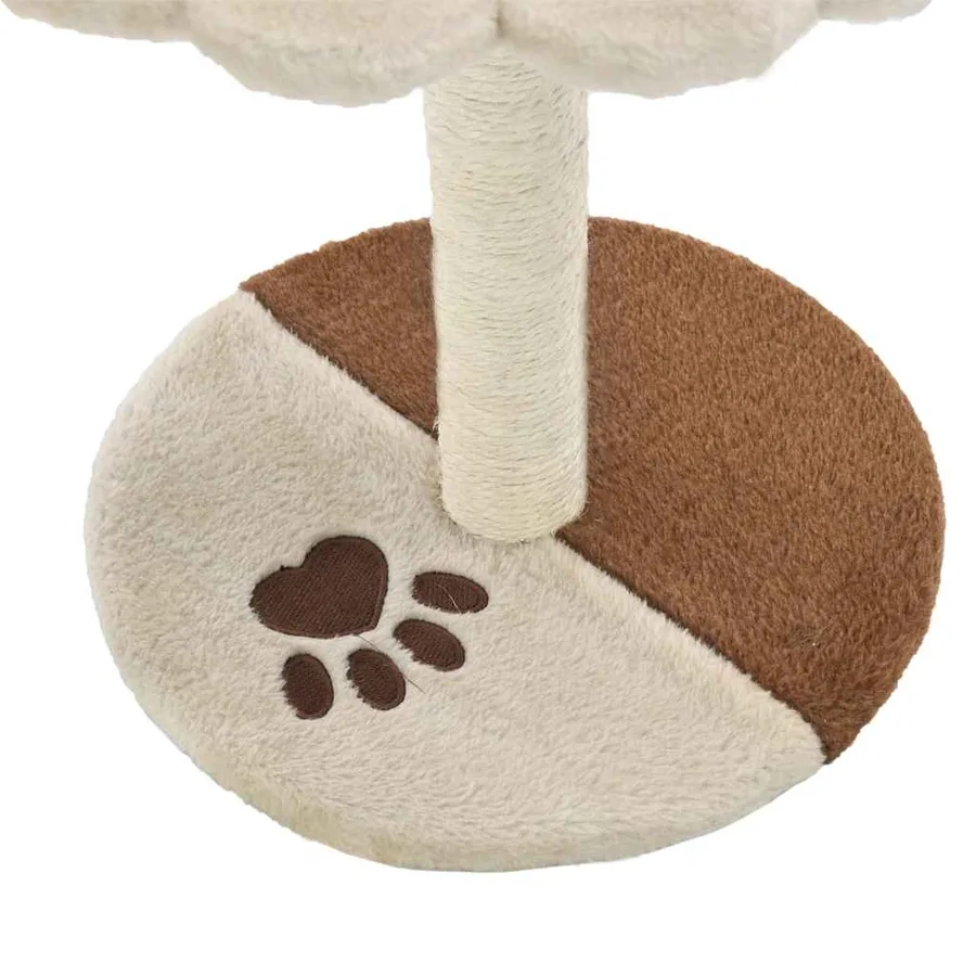 Arbre à chat avec griffoir en sisal 40 cm Beige et Marron - 5