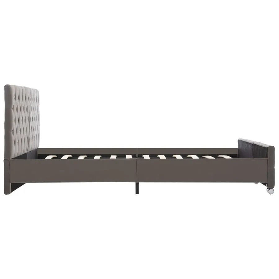 Cadre de lit sans matelas gris velours 180x200 cm - 5