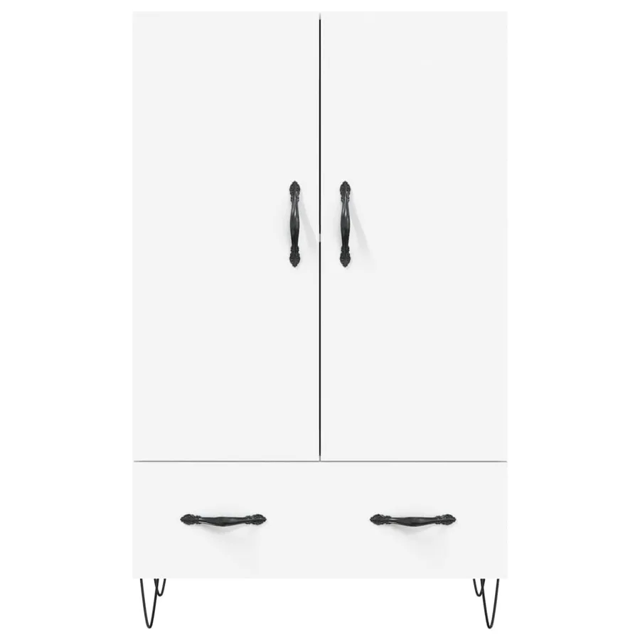 Buffet haut blanc 69,5x31x115 cm bois d'ingénierie - 6