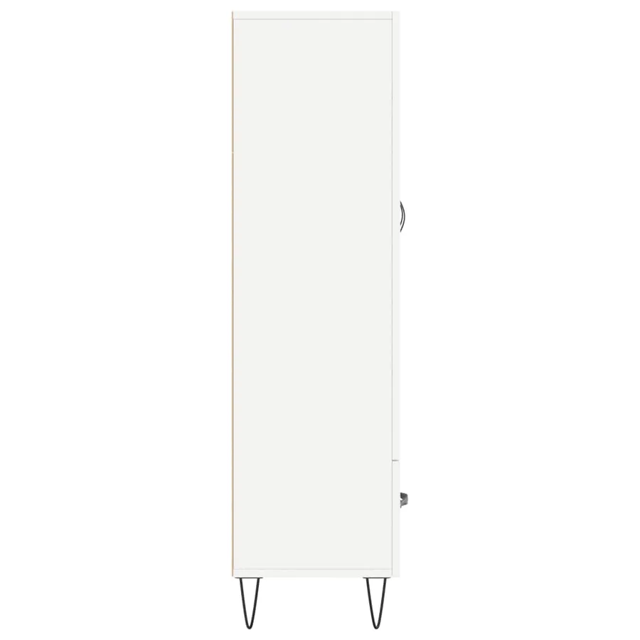 Buffet haut blanc 69,5x31x115 cm bois d'ingénierie - 7