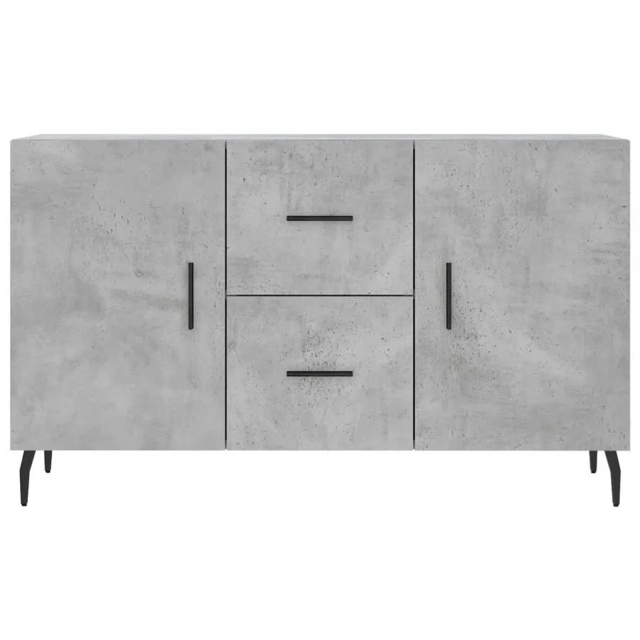 Buffet gris béton 100x36x60 cm bois d'ingénierie - 6