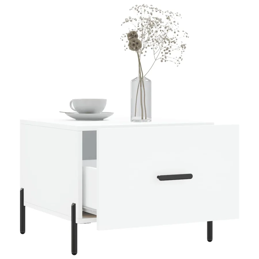 Tables basses 2 pcs blanc 50x50x40 cm bois d'ingénierie - 4