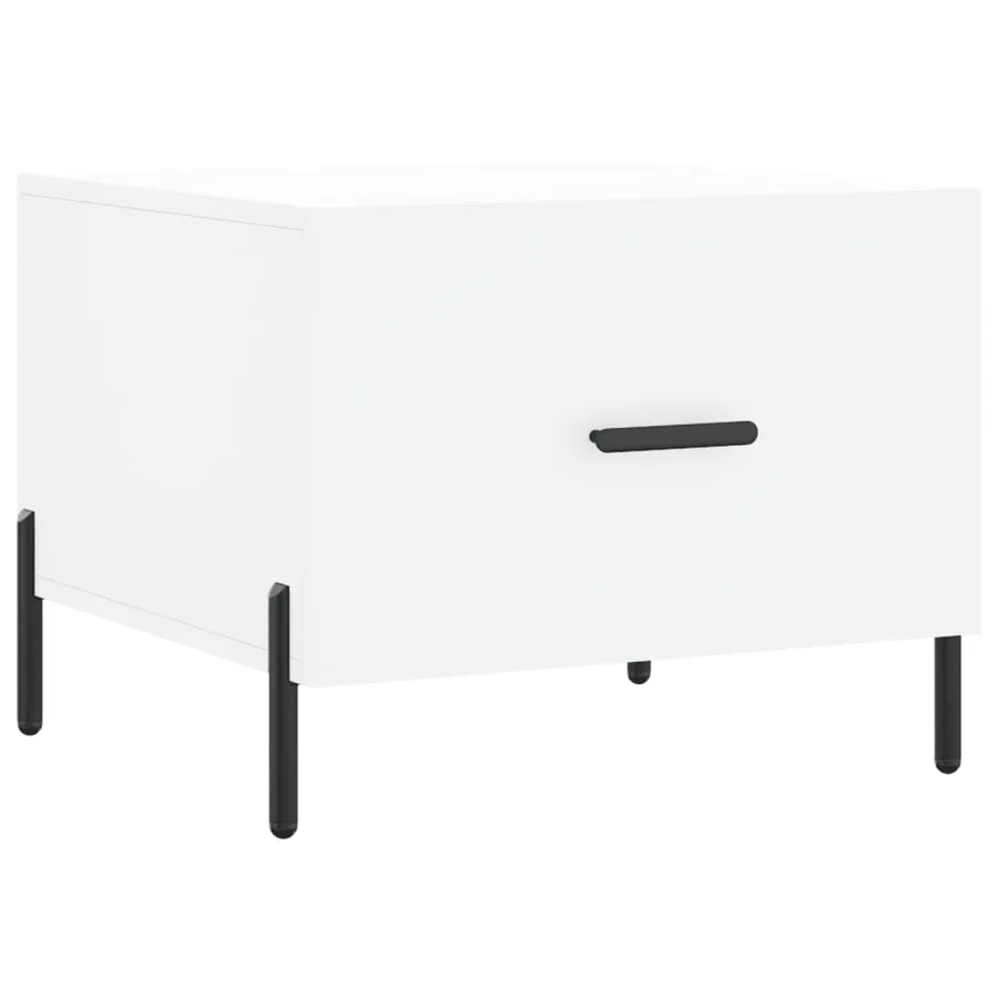 Tables basses 2 pcs blanc 50x50x40 cm bois d'ingénierie - 5