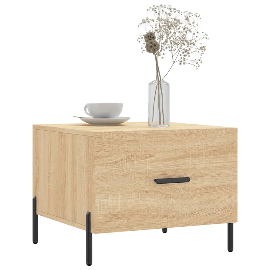Table basse Chêne sonoma 50x50x40 cm Bois d'ingénierie - 3