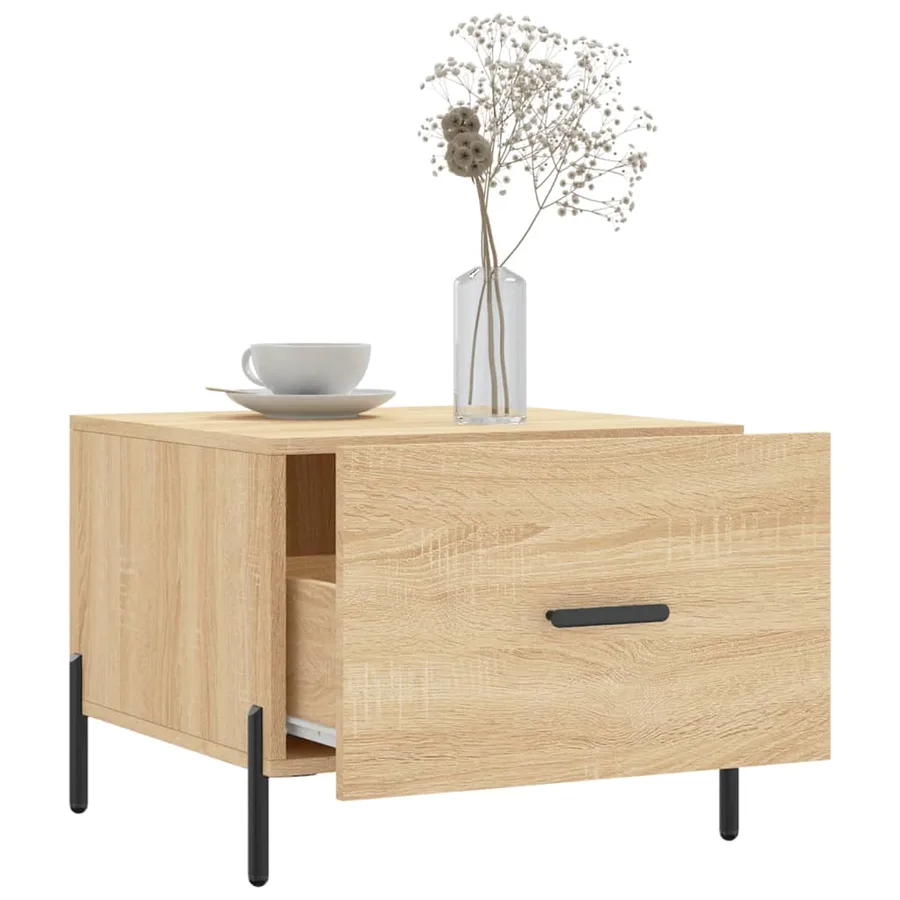 Table basse Chêne sonoma 50x50x40 cm Bois d'ingénierie - 4