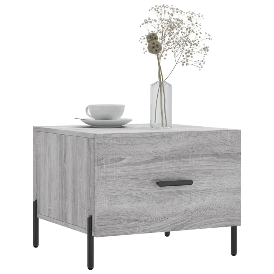 Table basse Sonoma gris 50x50x40 cm Bois d'ingénierie - 3