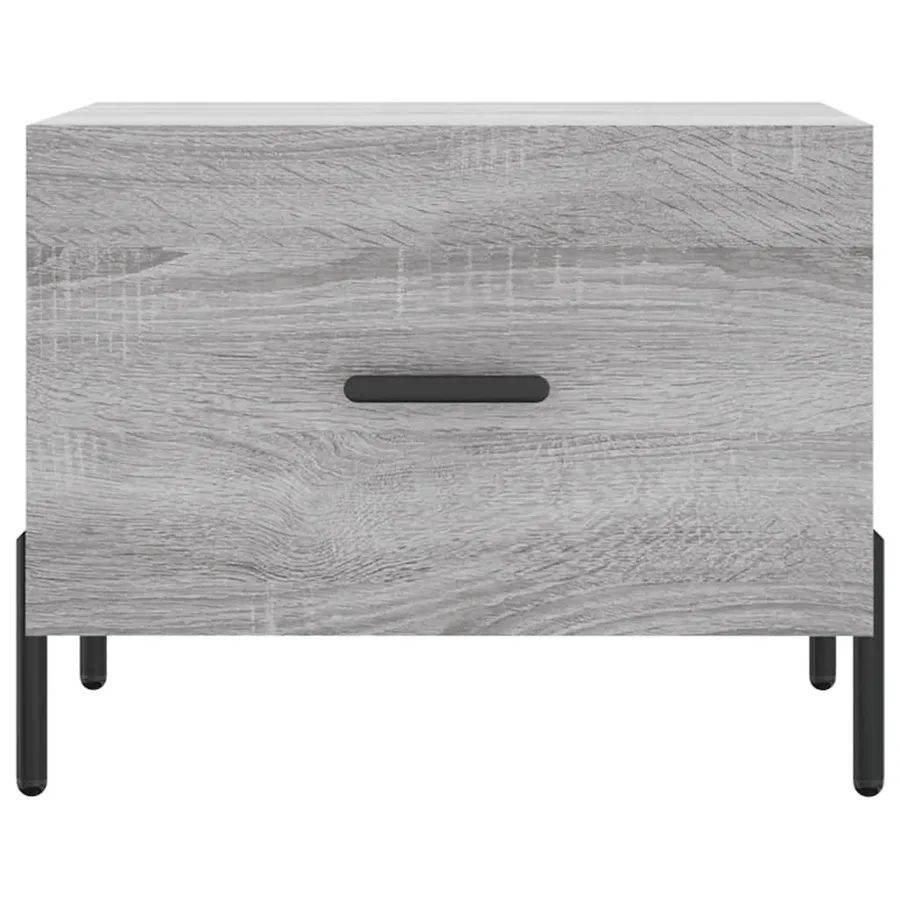 Table basse Sonoma gris 50x50x40 cm Bois d'ingénierie - 5