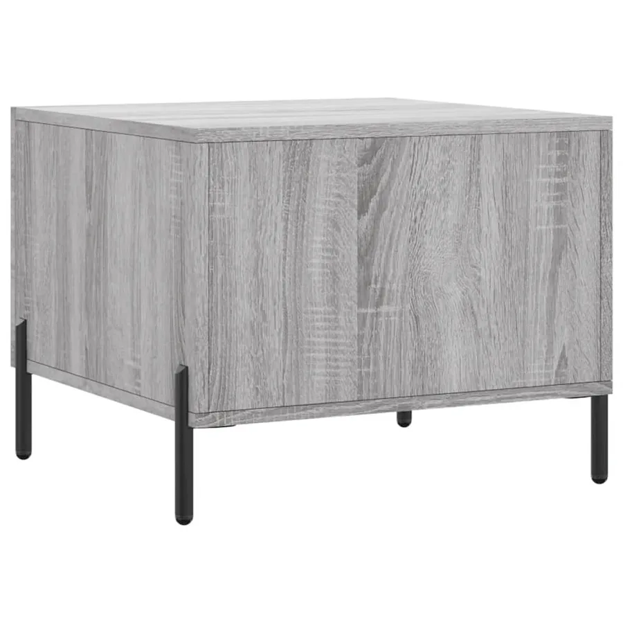 Table basse Sonoma gris 50x50x40 cm Bois d'ingénierie - 8