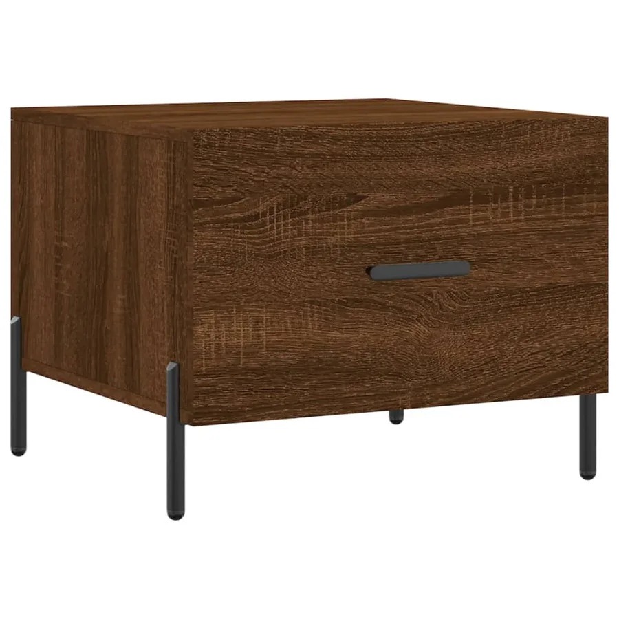 Table basse Chêne marron 50x50x40 cm Bois d'ingénierie - 2