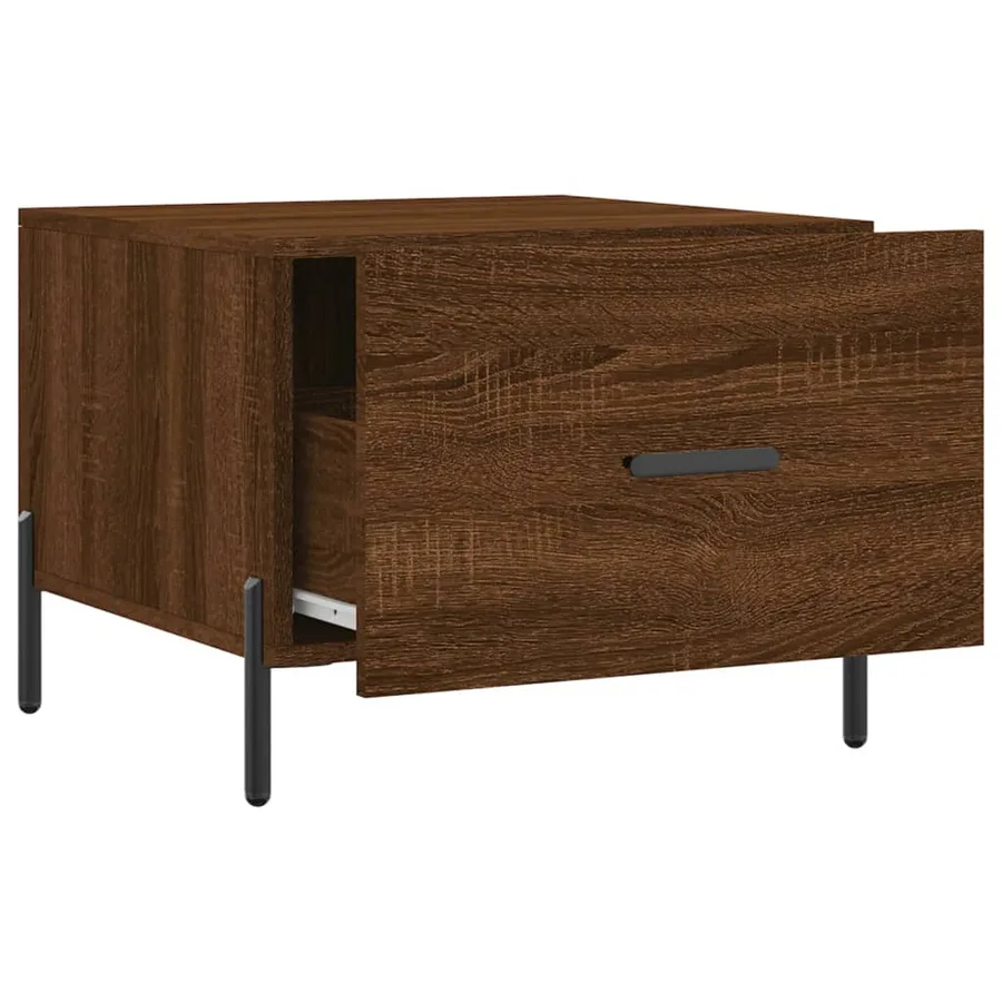 Table basse Chêne marron 50x50x40 cm Bois d'ingénierie - 6