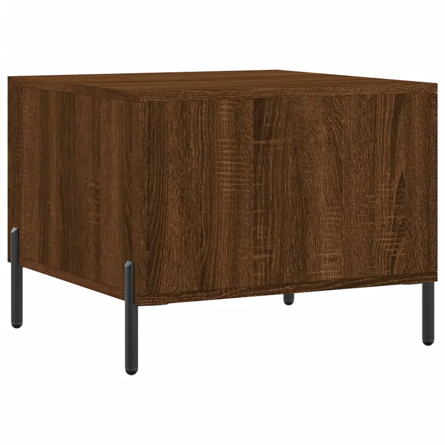 Table basse Chêne marron 50x50x40 cm Bois d'ingénierie - 8