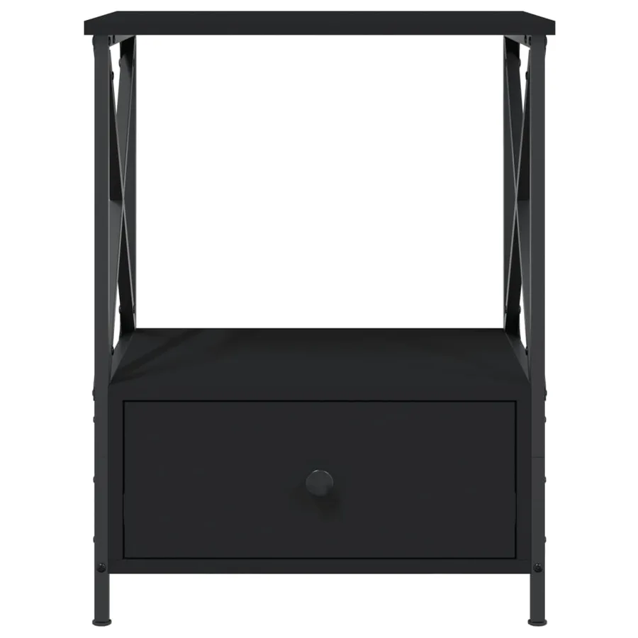 Tables de chevet 2 pcs noir 50x41x65 cm bois d’ingénierie - 6