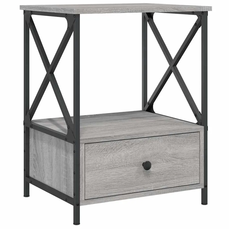 Tables de chevet 2 pcs sonoma gris 50x41x65 cm bois ingénierie - 5