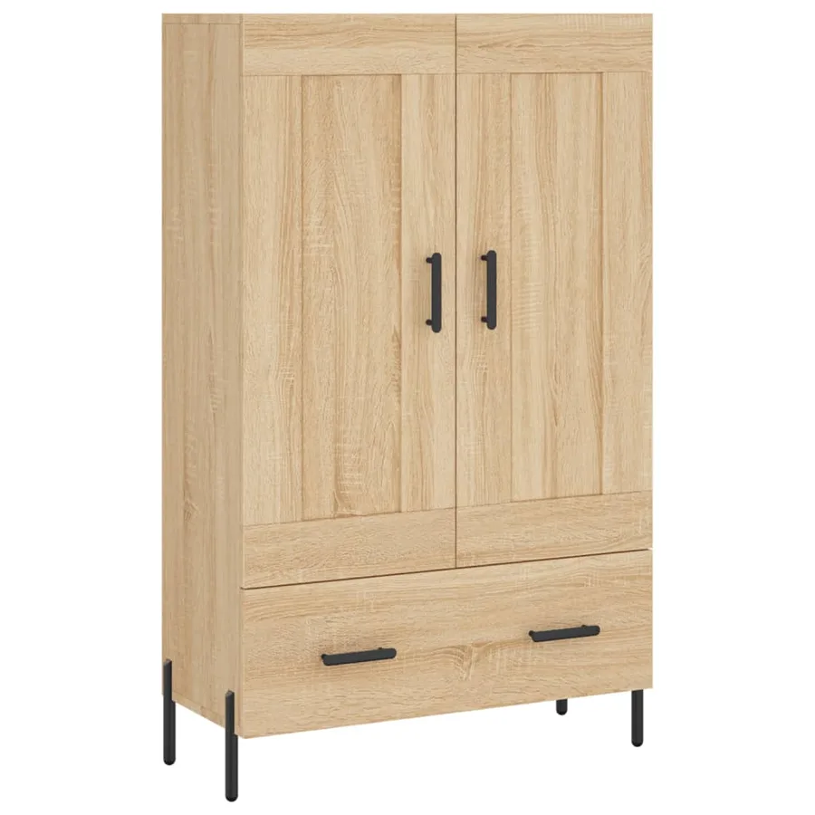 Buffet haut chêne sonoma 69,5x31x115 cm bois d'ingénierie - 2