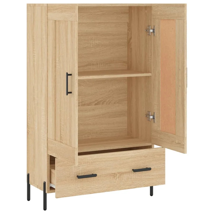 Buffet haut chêne sonoma 69,5x31x115 cm bois d'ingénierie - 6