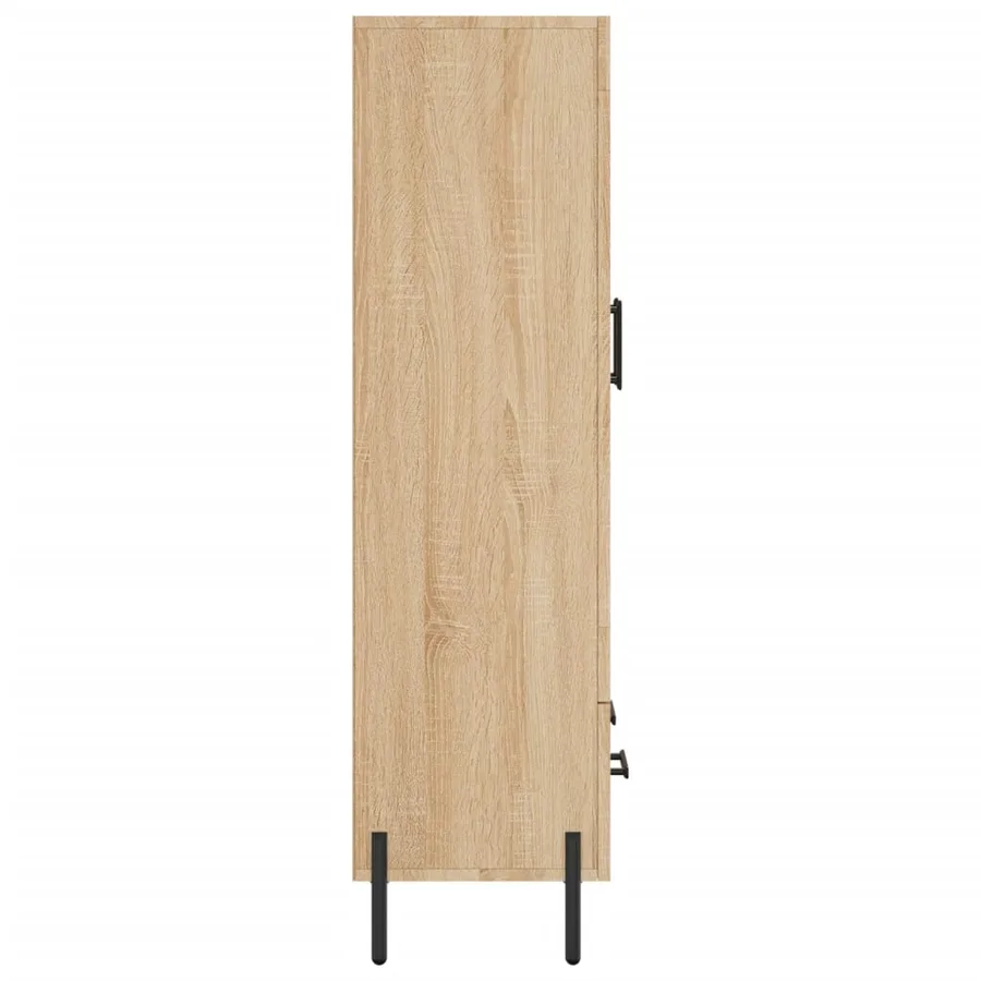 Buffet haut chêne sonoma 69,5x31x115 cm bois d'ingénierie - 7