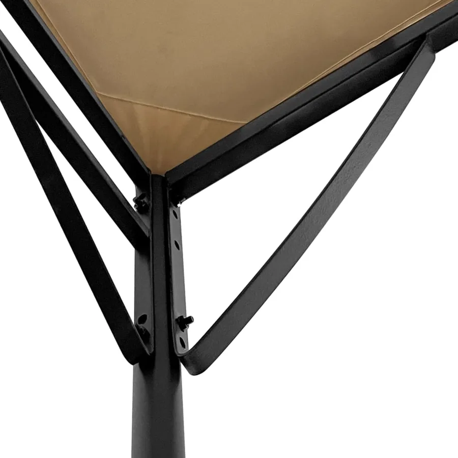 Auvent taupe 4x3 m 180 g/m² tissu et acier - 7