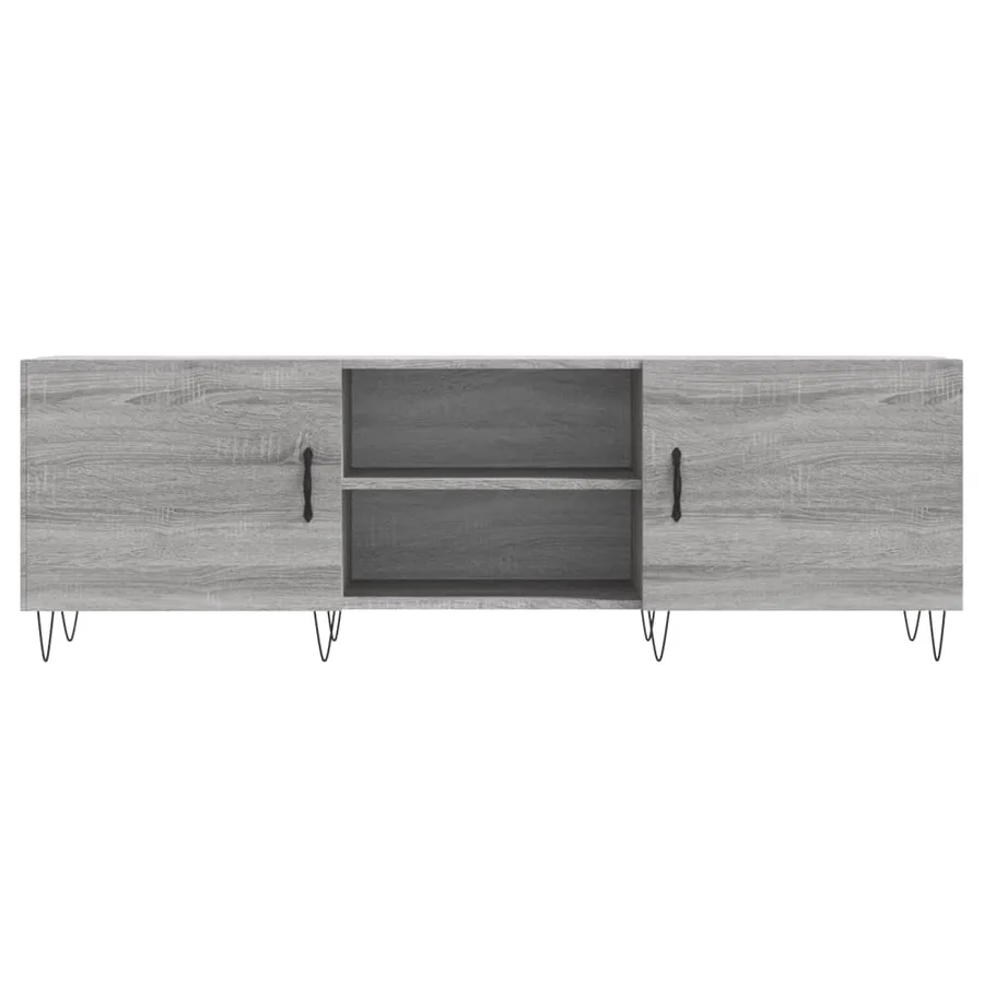 Meuble TV sonoma gris 150x30x50 cm bois d'ingénierie - 5