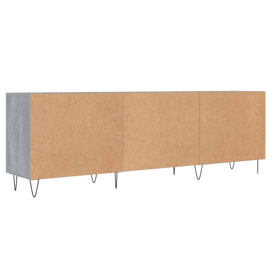 Meuble TV sonoma gris 150x30x50 cm bois d'ingénierie - 8
