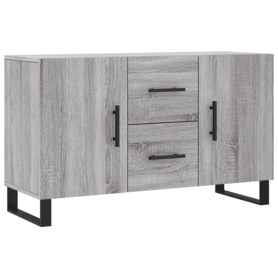 Buffet sonoma gris 100x36x60 cm bois d'ingénierie - 2