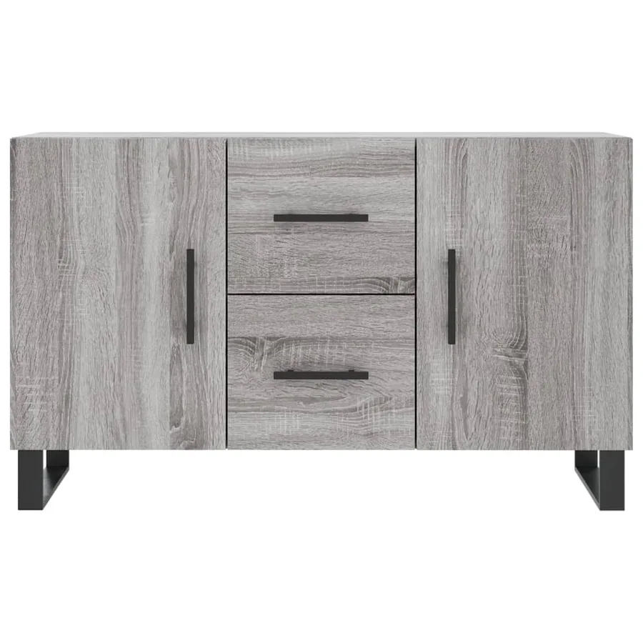 Buffet sonoma gris 100x36x60 cm bois d'ingénierie - 6