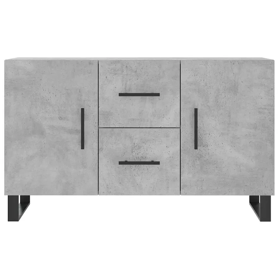 Buffet gris béton 100x36x60 cm bois d'ingénierie - 6