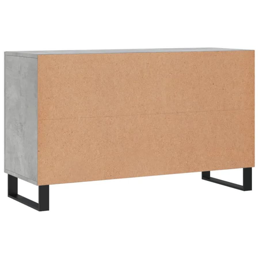 Buffet gris béton 100x36x60 cm bois d'ingénierie - 8