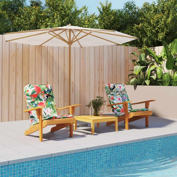 Coussins de chaise adirondack lot de 2 multicolore tissu oxford