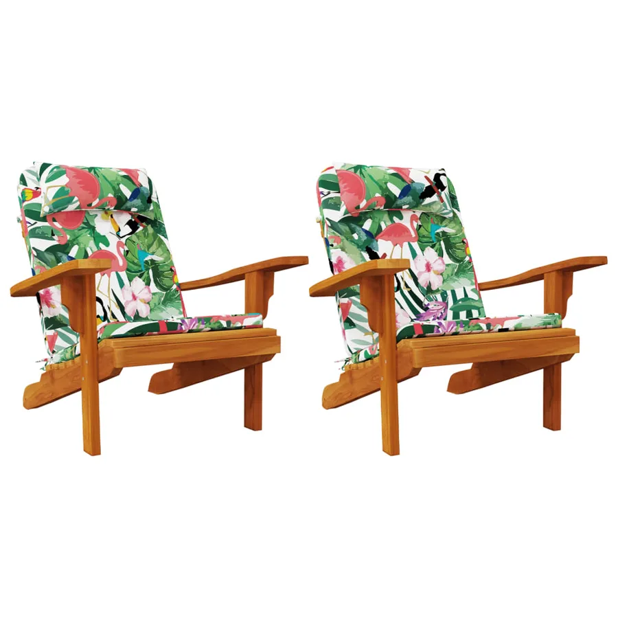 Coussins de chaise adirondack lot de 2 multicolore tissu oxford - 4