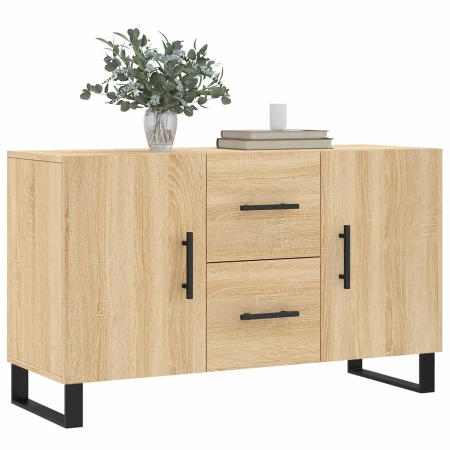 Buffet chêne sonoma 100x36x60 cm bois d'ingénierie - 3