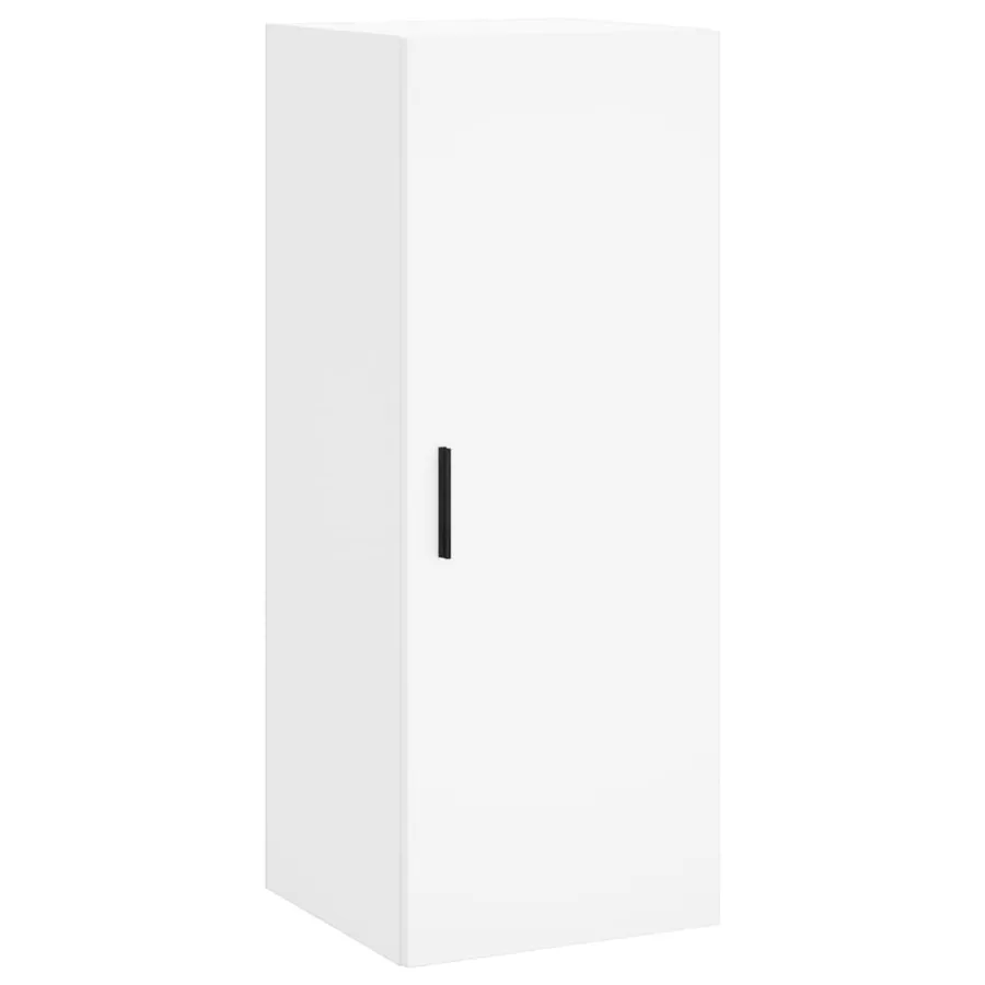 Buffet haut Blanc 34,5x34x180 cm Bois d'ingénierie - 7