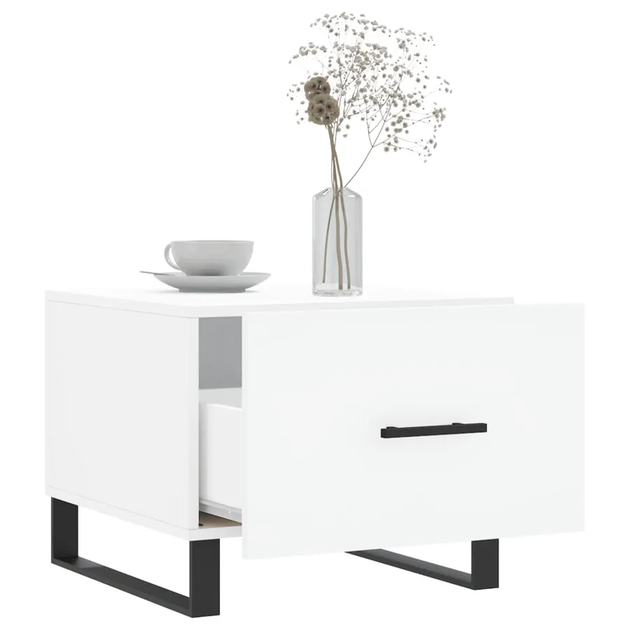 Tables basses 2 pcs blanc 50x50x40 cm bois d'ingénierie - 4