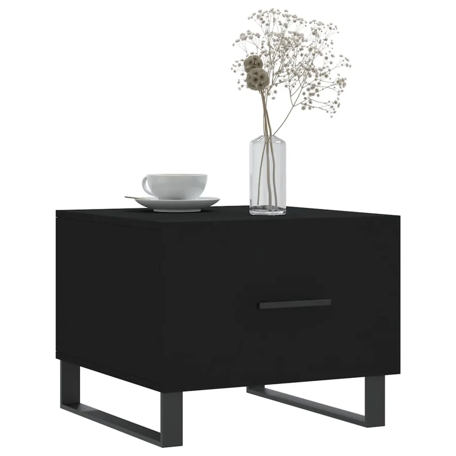 Tables basses 2 pcs noir 50x50x40 cm bois d'ingénierie - 3
