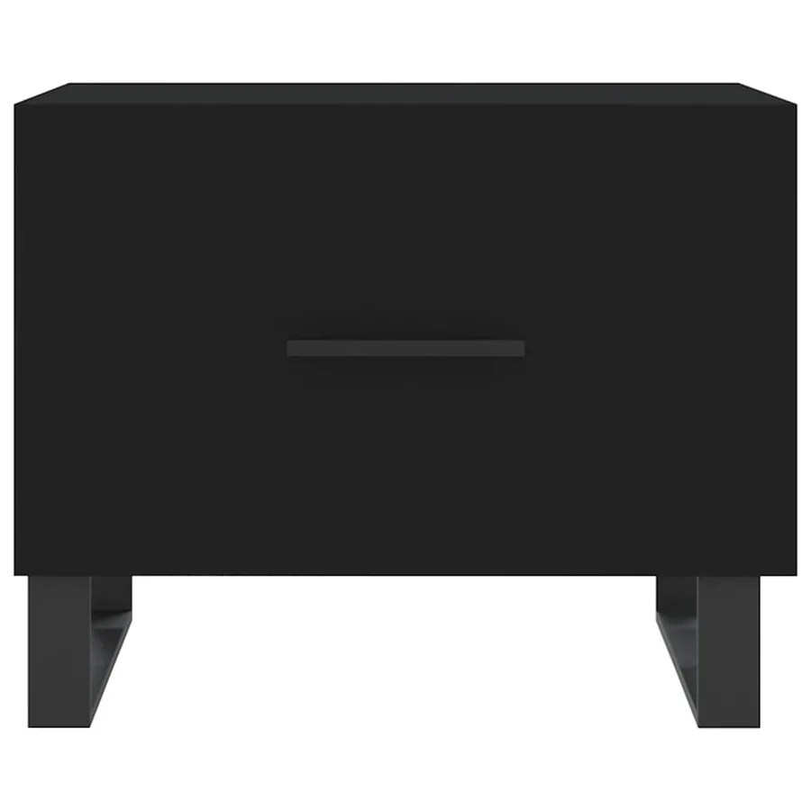 Tables basses 2 pcs noir 50x50x40 cm bois d'ingénierie - 6