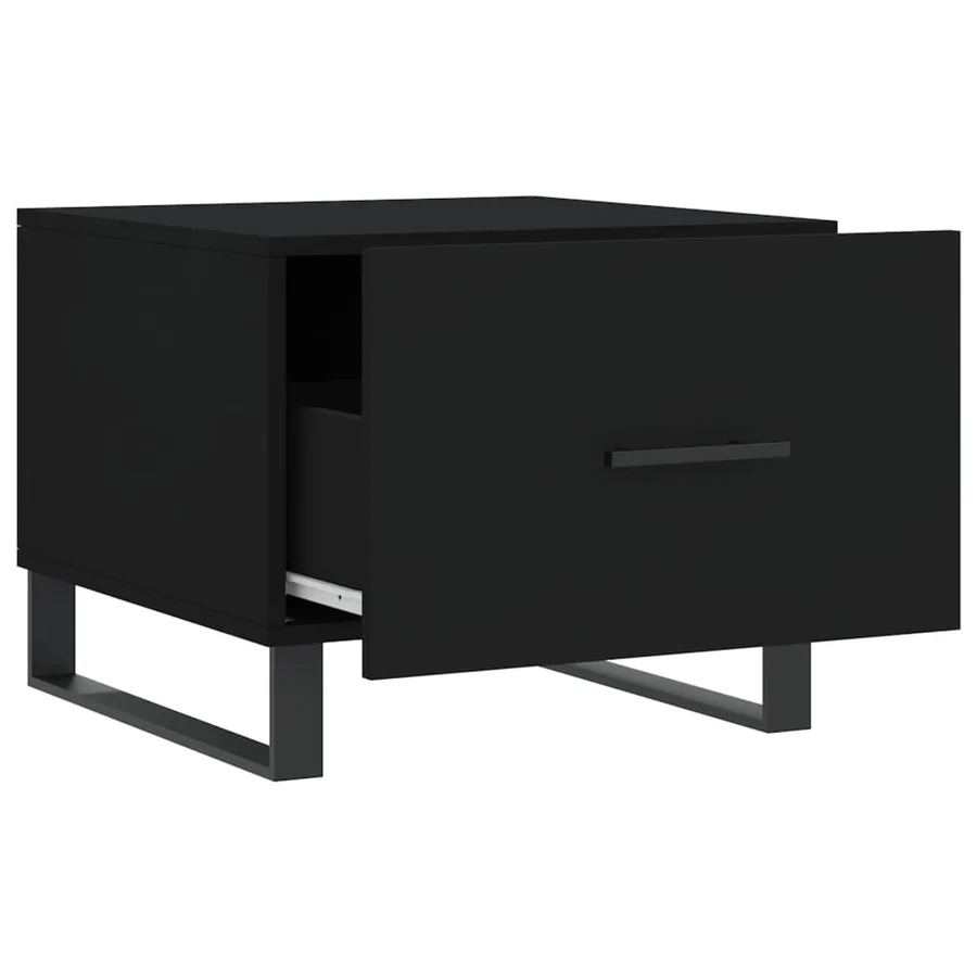 Tables basses 2 pcs noir 50x50x40 cm bois d'ingénierie - 7