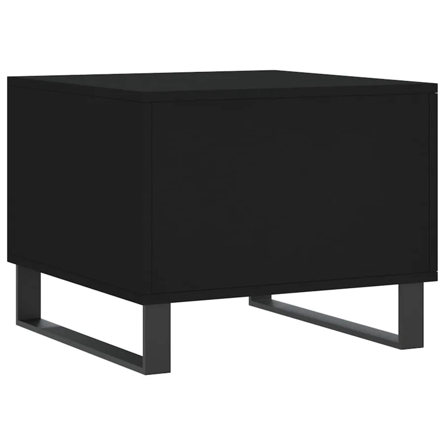 Tables basses 2 pcs noir 50x50x40 cm bois d'ingénierie - 9