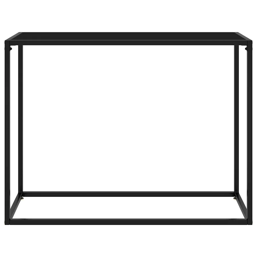 Table console Noir 100x35x75 cm Verre trempé - 2