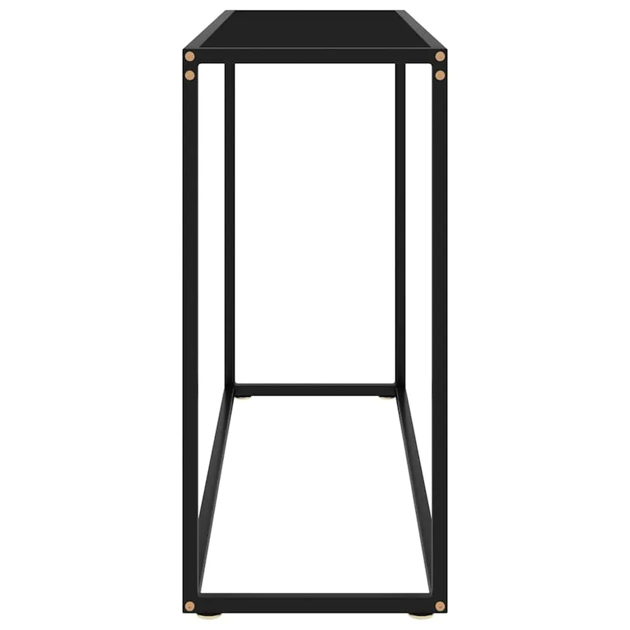 Table console Noir 100x35x75 cm Verre trempé - 3