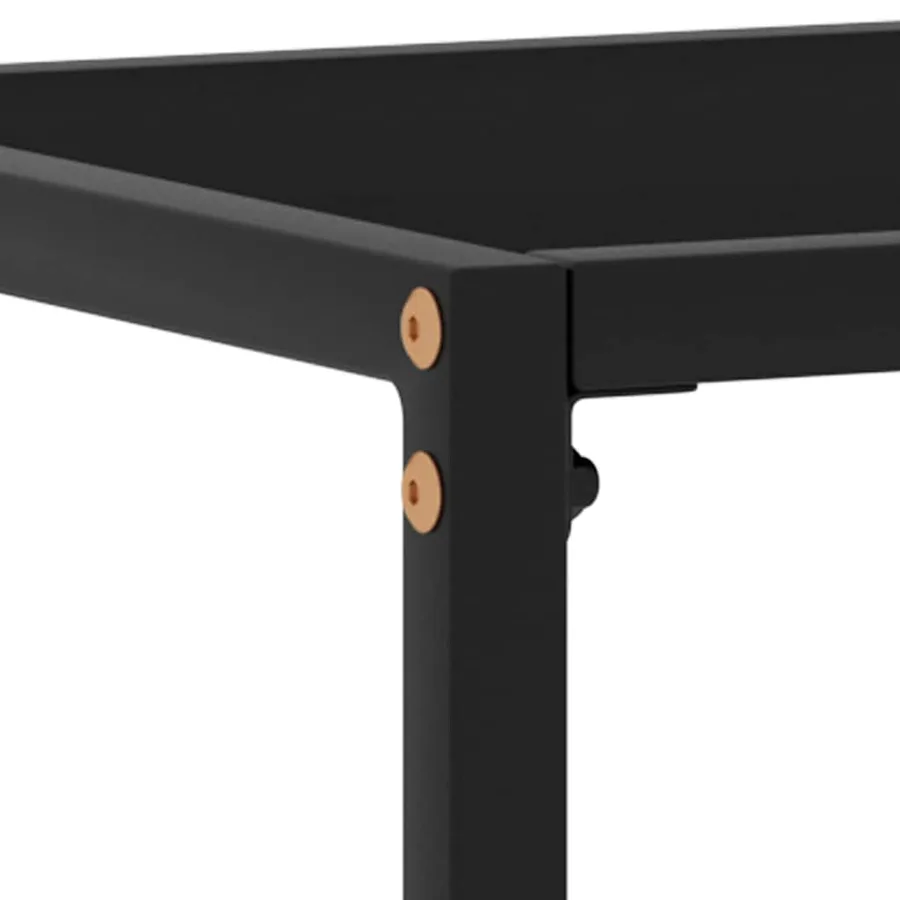 Table console Noir 100x35x75 cm Verre trempé - 5