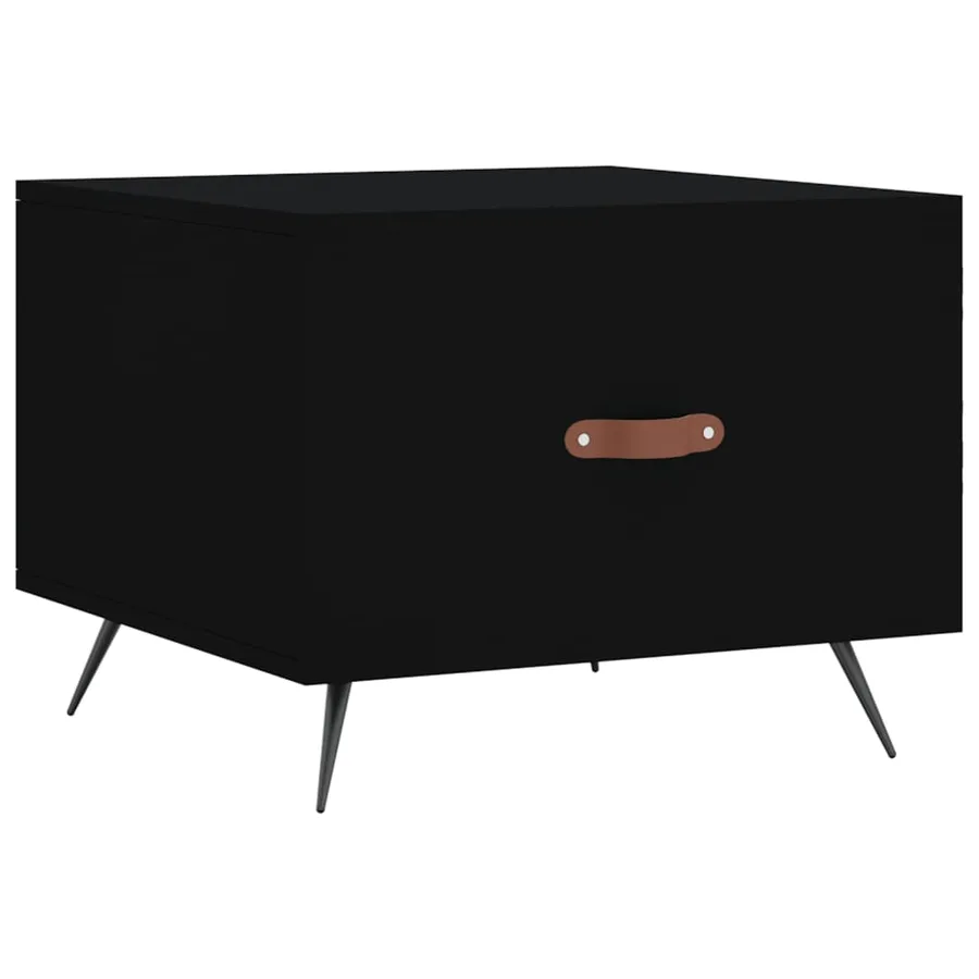 Table basse Noir 50x50x40 cm Bois d'ingénierie - 2