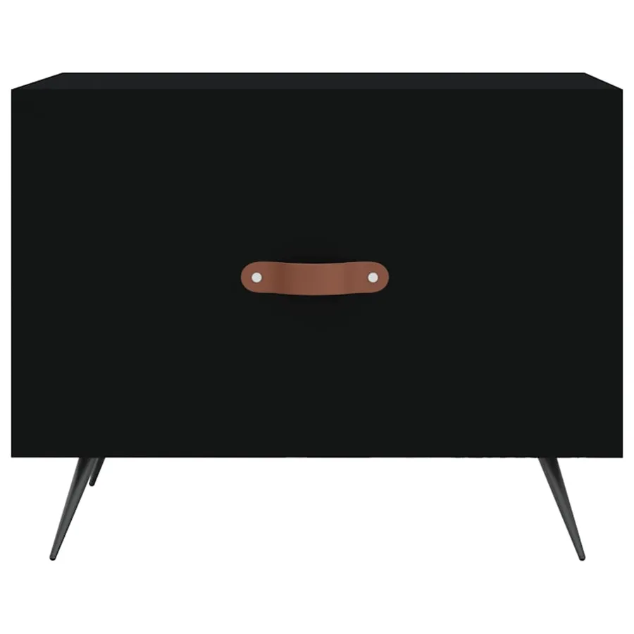 Table basse Noir 50x50x40 cm Bois d'ingénierie - 5