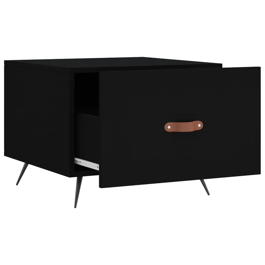 Table basse Noir 50x50x40 cm Bois d'ingénierie - 6