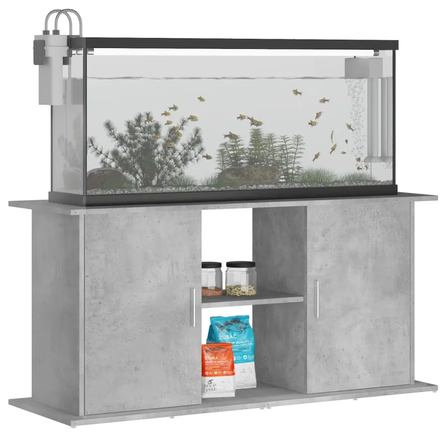 Support d'aquarium en béton gris 121 x 41 x 58 cm Bois d'ingénierie - 3