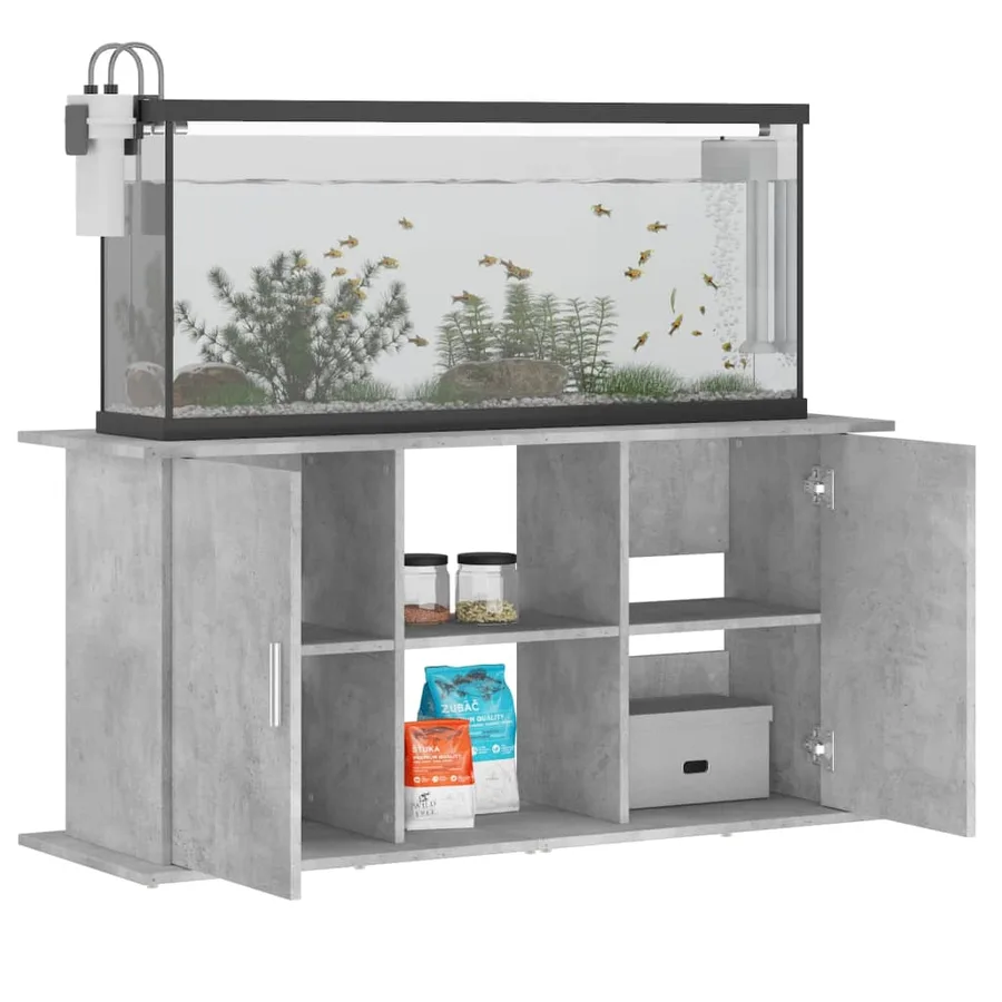 Support d'aquarium en béton gris 121 x 41 x 58 cm Bois d'ingénierie - 4